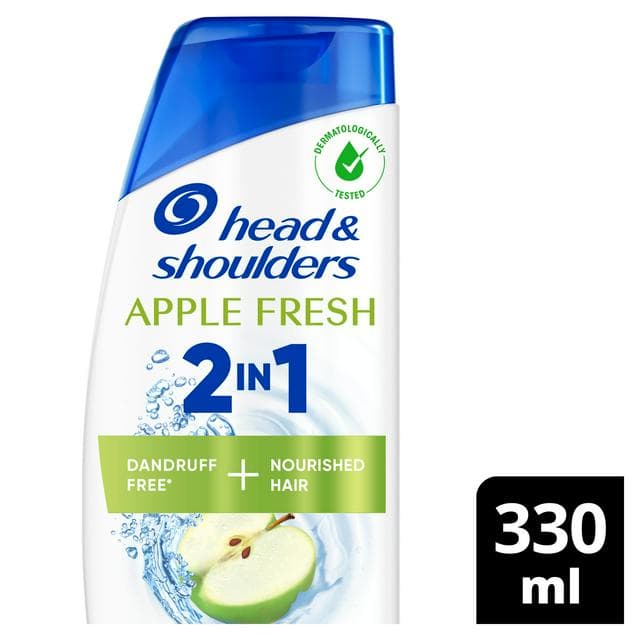 Head & Shoulders Apple Fresh 2in1 Anti Dandruff Shampoo 330ml - gallery image 1