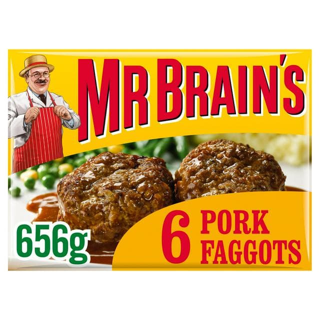 Mr Brain's Pork Faggots x6 656g - gallery image 1