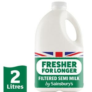 Sainsbury's 2L Fresher for Longer Filtered Semi-Skimmed Milk