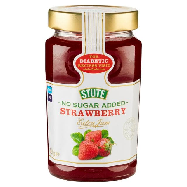 Stute No Sugar Strawberry Extra Jam 430g - gallery image 1