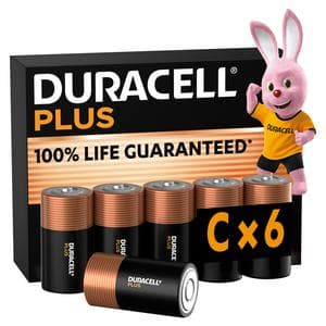 Duracell Pack of 6 Plus Alkaline C Batteries