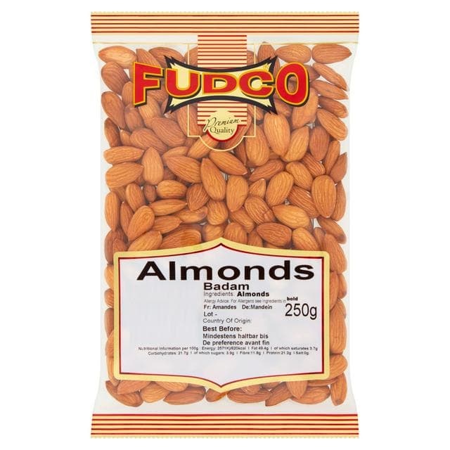 Fudco Whole Almonds 250g - gallery image 1
