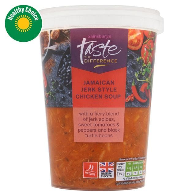 Sainsbury's Jamaican Jerk Style Chicken Soup, Taste the Difference 600g - gallery image 1