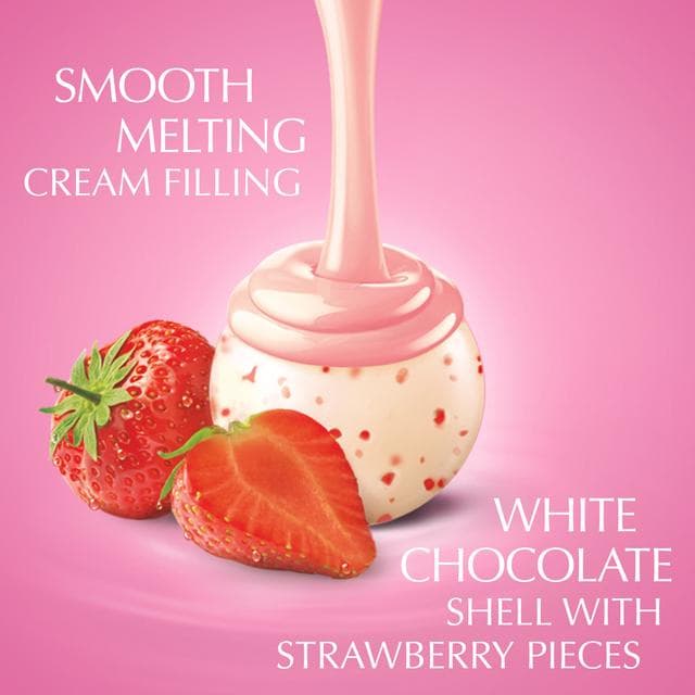 Lindt Lindor Strawberries & Cream Chocolate Truffles Box 200g - gallery image 3