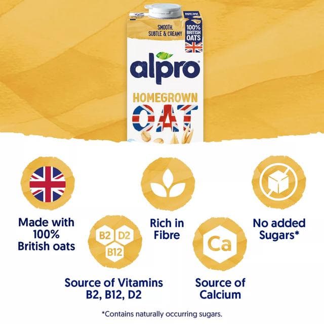 Alpro 1L Original Long Life Dairy Free Oat Drink - gallery image 2