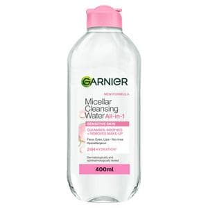 Garnier Micellar Water Facial Cleanser Makeup Remover For Sensitive Skin 400ml