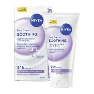 Nivea Day Cream Moisturiser for Sensitive Skin SPF15 50ml