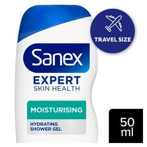 Sanex Expert Skin Health Moisturising Shower Gel Body Wash Travel Size 50ml
