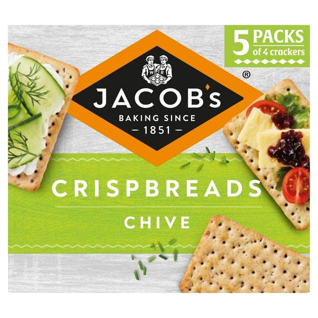 Jacob's Crispbreads Chive Crackers 5x38g - gallery image 1