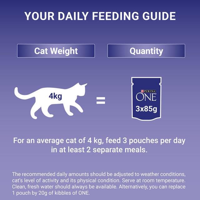 Purina One Senior 7+ Mini Fillets Chicken & Beef Wet Cat Food 8 x 85g - gallery image 5