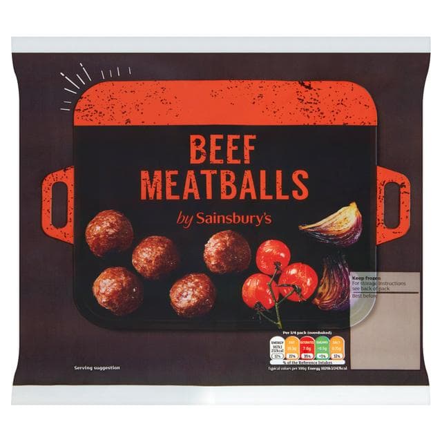 Sainsbury's Beef Meatballs 500g - gallery image 1