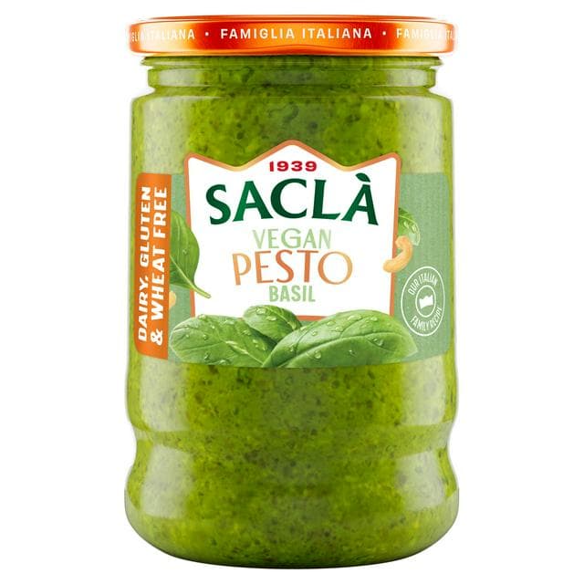 Sacla' Vegan Basil Pesto 190g - gallery image 1