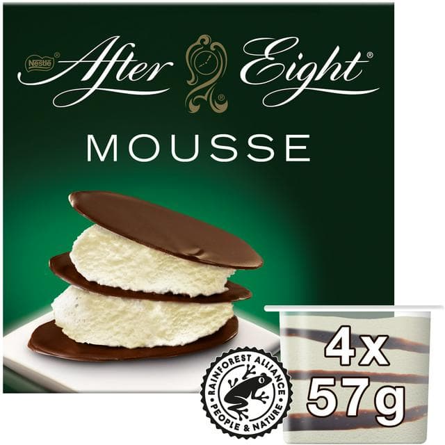 After Eight Chocolate Peppermint Flavoured Mousse 4X57g - gallery image 1