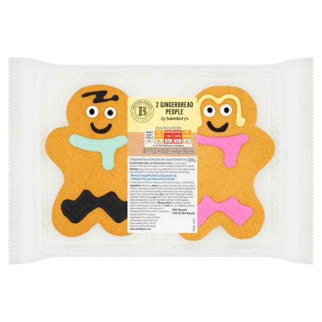 Sainsbury's 2 x Gingerbread People 106g - gallery image 1