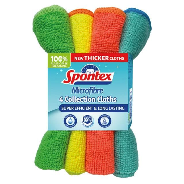 Spontex Microfibre Cloths x4 - gallery image 1