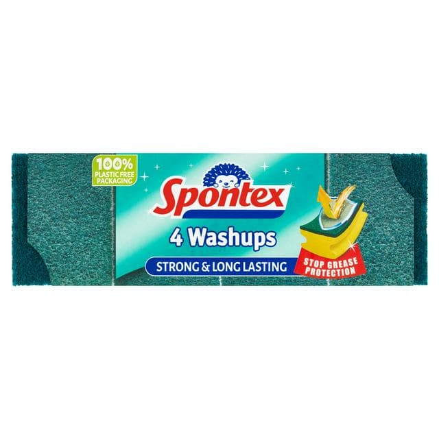 Spontex Washups Sponge Scourers x4 - gallery image 1