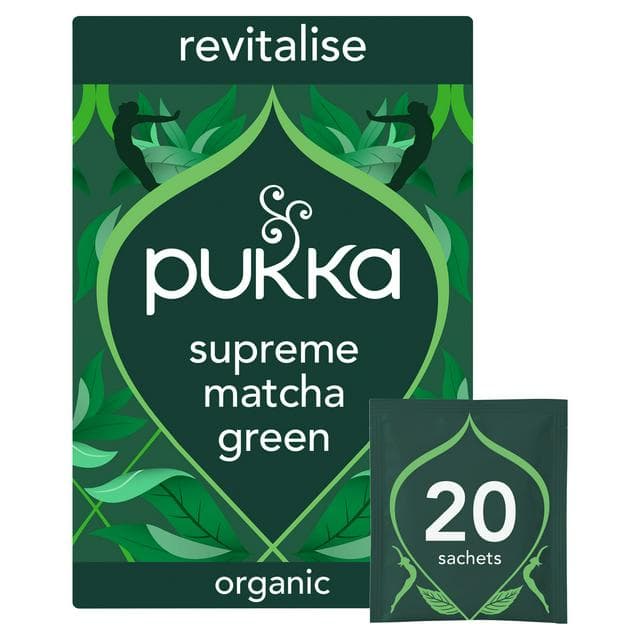 Pukka Organic Supreme Matcha Green Herbal Tea Home Compostable Green Tea Bags x20 - gallery image 1