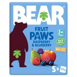 BEAR Paws Fruit Shapes Raspberry & Blueberry Multipack 5x20g