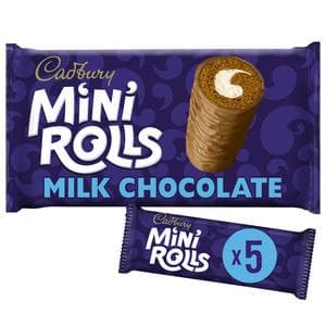Cadbury Chocolate Mini Rolls Cakes x5