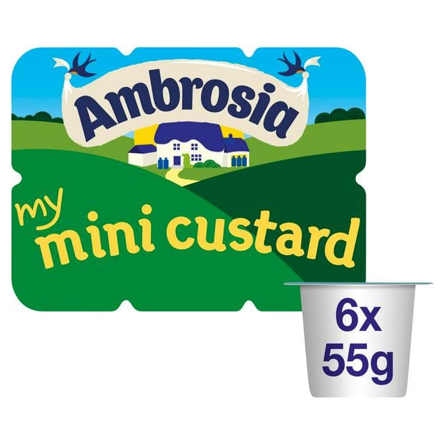 Ambrosia My Mini 6 x 55g Custard Lunchbox Snack Pots - gallery image 1