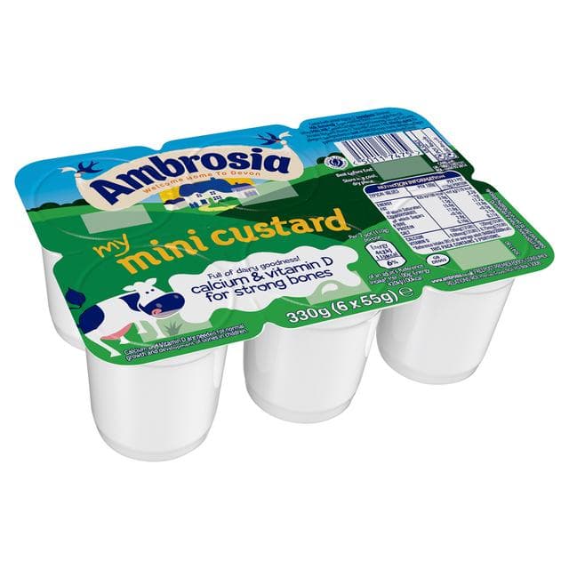 Ambrosia My Mini 6 x 55g Custard Lunchbox Snack Pots - gallery image 2