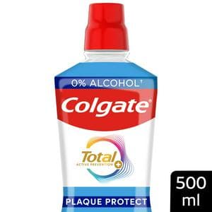 Colgate Total Advanced Plaque Protect Peppermint Mouthwash Alcohol Free 500ml