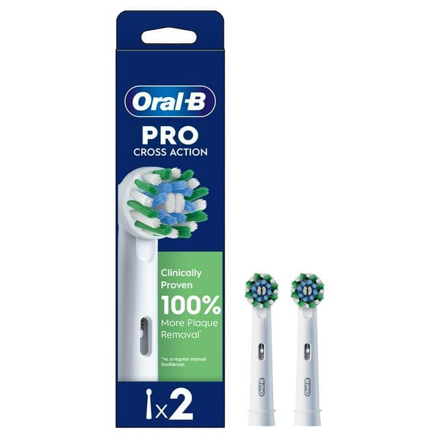 Oral-B Cross Action Replacement Electric Toothbrush Heads x2 - gallery image 1