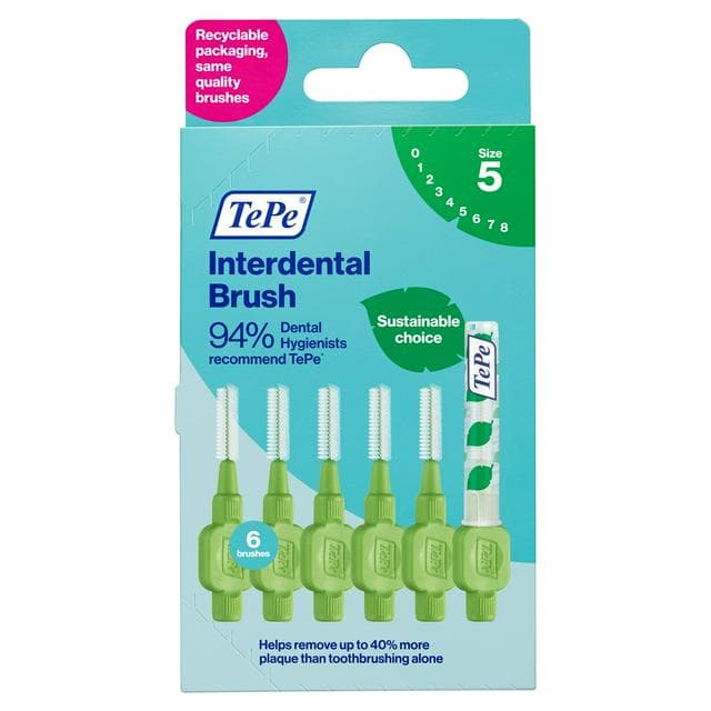Tepe Interdental Brush, Green x6 - gallery image 1