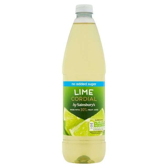 Sainsbury's Lime Cordial No Added Sugar 1L - gallery image 1