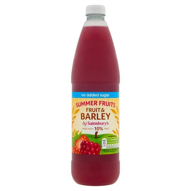 Sainsbury's Fruit and Barley Summer Fruits No added Sugar 1L - gallery image 1