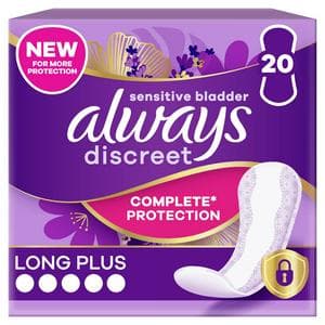 Always Discreet Incontinence Liners Long+ For Sensitive Bladder x20