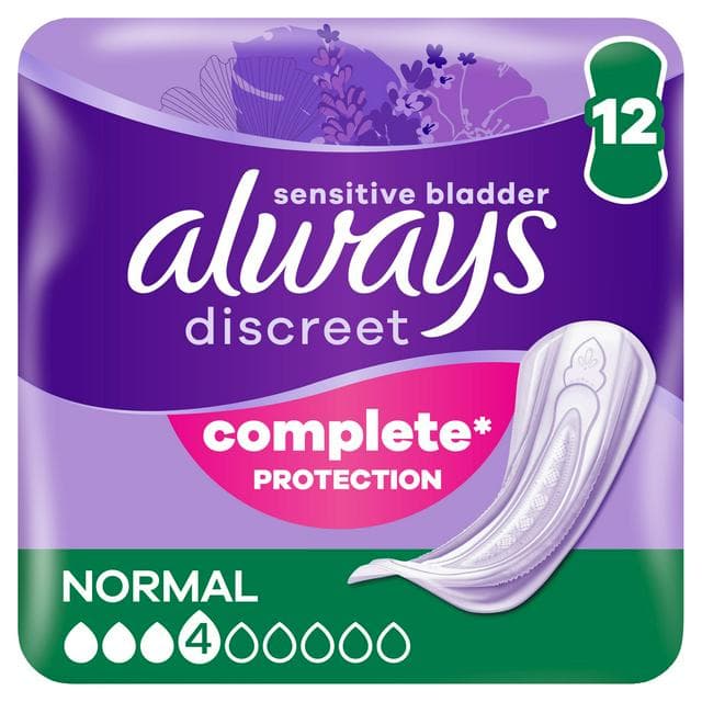 Always Discreet Incontinence Pads Normal For Sensitive Bladder x12 - gallery image 1