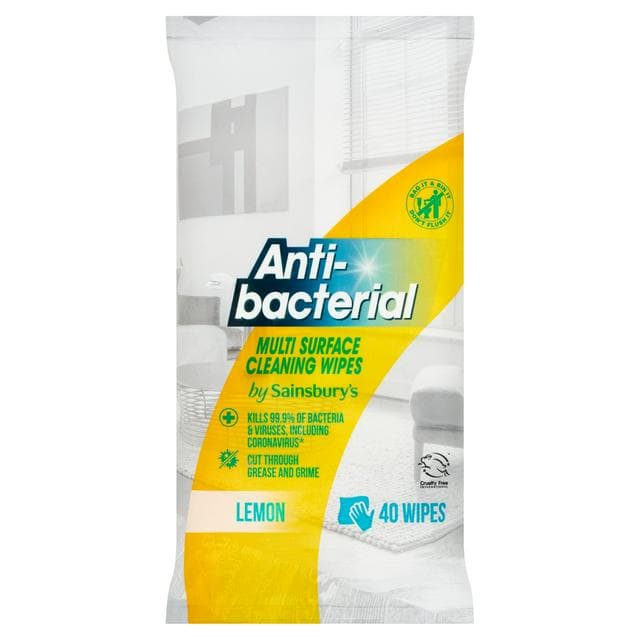 Sainsbury's Antibacterial Total Cleaning Surface Wipes x40 - gallery image 1