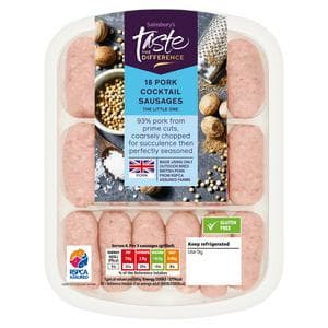 Sainsbury's British Pork Cocktail sausages, Taste the Difference x18 270g