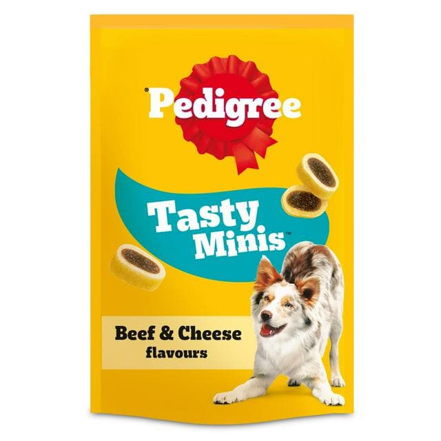 Pedigree Tasty Minis Adult Dog Treats Cheese & Beef Nibbles 140g - gallery image 1