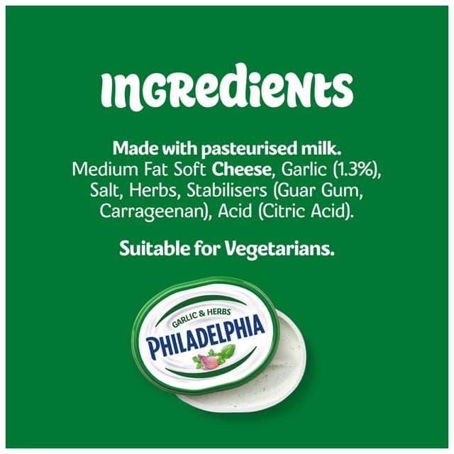 Philadelphia Garlic & Herbs Soft Cream Cheese 165g - gallery image 6