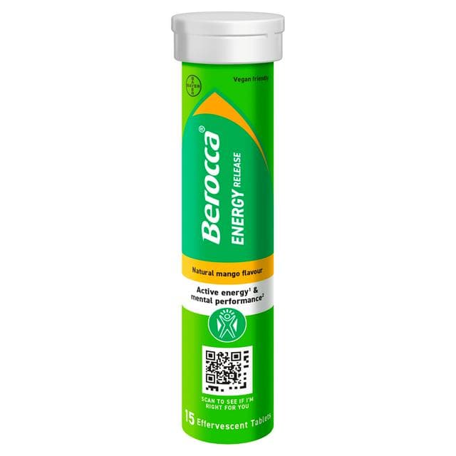 Berocca Mango Energy Vitamin Tablets x15 - gallery image 1