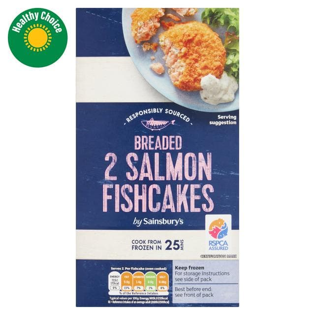 Sainsbury's Atlantic Salmon Fishcakes x2 170g - gallery image 1