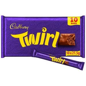 Cadbury Twirl 10 x 21.5g Multipack Chocolate Bars