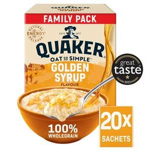 Quaker Oat So Simple Golden Syrup Porridge Sachets 20x36g