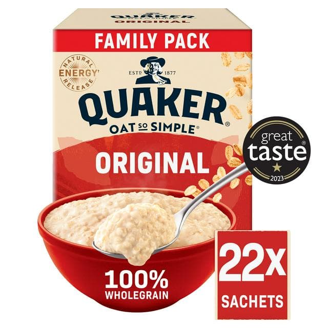 Quaker Oat So Simple 22 x 27g Original Big Pack Porridge Sachets - gallery image 1