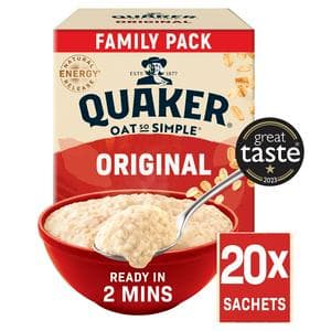 Quaker Oat So Simple 22 x 27g Original Big Pack Porridge Sachets