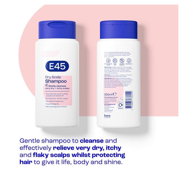 E45 Dry Scalp Shampoo, for Dry, Itchy Scalp & Dandruff 200ml - gallery image 2