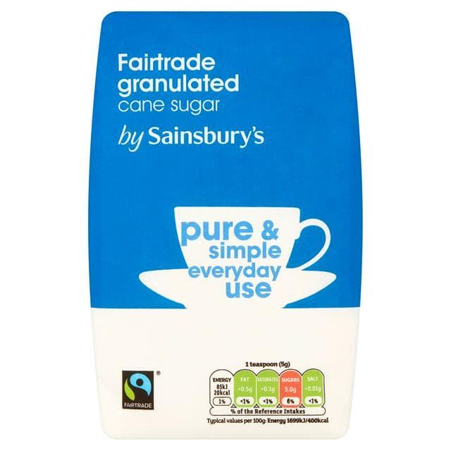 Sainsbury's Fairtrade White Granulated Sugar 1kg - gallery image 1