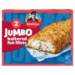 Birds Eye Jumbo Battered Fish Fillets x2 400g