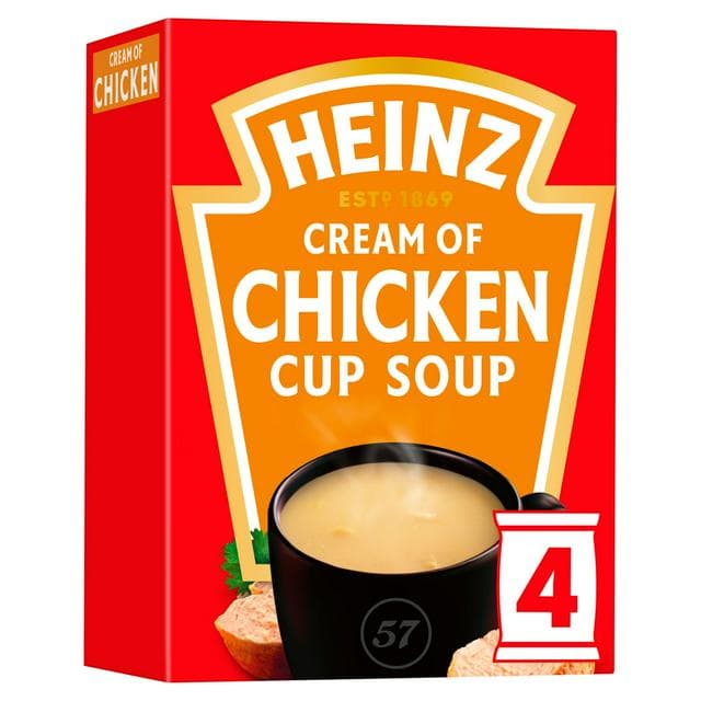 Heinz Cream of Chicken Cup Packet Soup x4 68g - gallery image 1