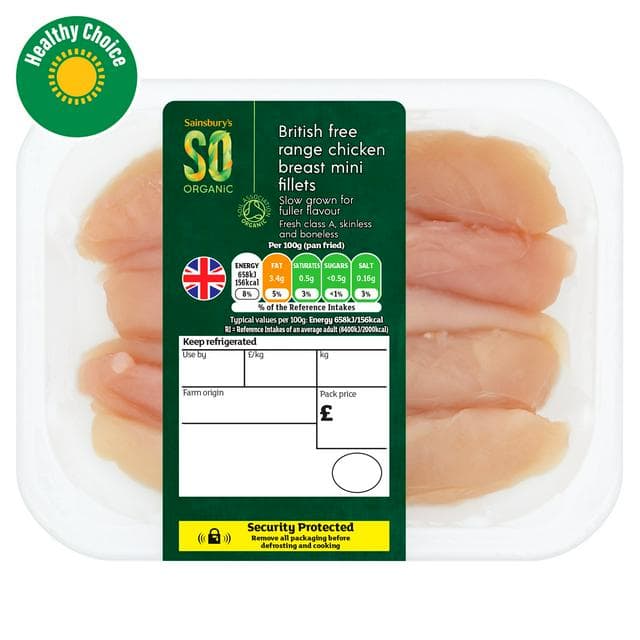 Sainsbury's (Approx. 240g) British Free Range Chicken Mini Fillets, SO Organic - gallery image 1