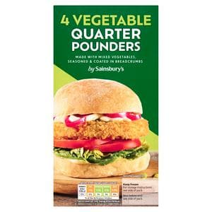 Sainsbury's Vegetable Quarter Pounders 454g