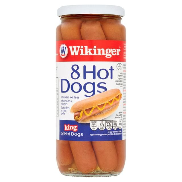 Wikinger 8 Hot Dogs Bockwurst Style in Brine 550g - gallery image 1