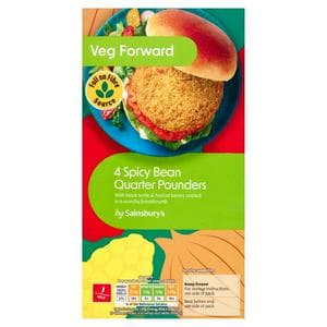 Sainsbury's Spicy Bean Burgers x4 454g